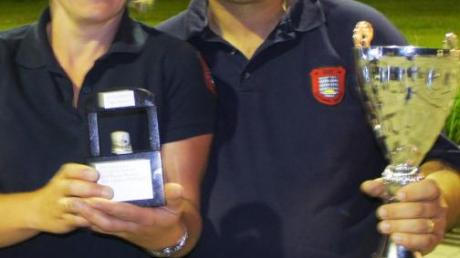 Carmen Hörtnagel und Thomas Platzer gewannen die Vereinsmeisterschaft des SV Egelhofen. 
