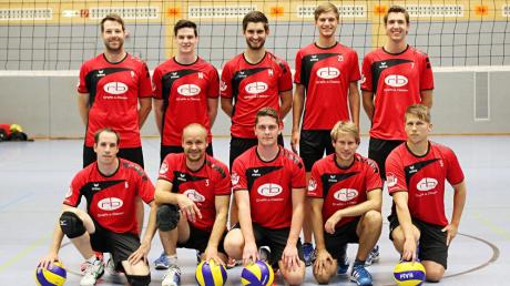 Heiß aufs Topspiel: Die Volleyballer des TSV Krumbach. 
