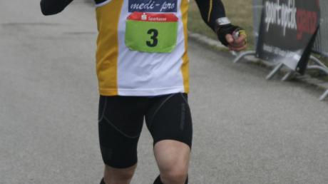 Johann Beck vom FC Ebershausen holte über die 50 Kilometer den zweiten Platz mit persönlicher Bestzeit. 

