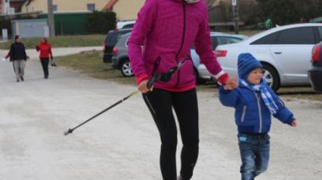 Auch die Kleinsten nahmen am Alb-Donau-Walking-Cup teil. 
