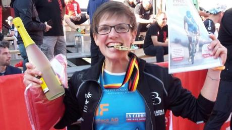 Ausgepowert aber glücklich: Theresa Wild wurde in Heilbronn erneut Deutsche Meisterin über die Mitteldistanz. 