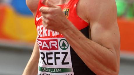 Lief bei der Leichtathletik-EM in Amsterdam im Halbfinale über 400 Meter: Johannes Trefz. 	