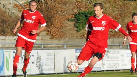 Torschütze und Vorlagengeber des TSV Aindling (von links): Wolfgang Klar erzielte beim 3:1-Erfolg beim SV Egg an der Günz das 1:0 für die Gäste, Kilian Huber leistete die Vorarbeit zum zwischenzeitlichen 2:1.
