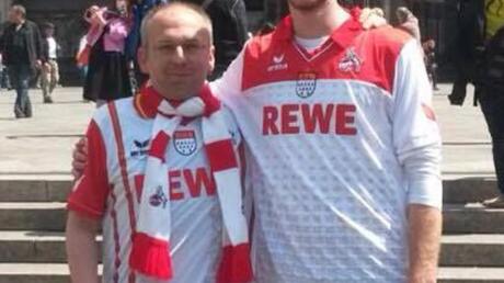 Wie der Vater, so der Sohn: SVW-Trainer Peter Leimser (links) und sein Sprössling Sebastian Krüner (rechts) sind glühende Anhänger des 1. FC Köln.  	