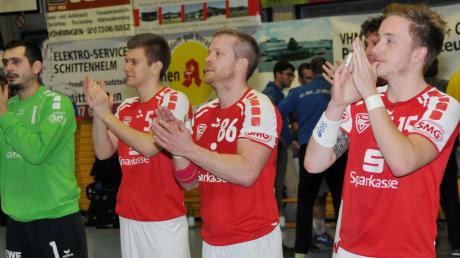 Andrei Mitrofan, Thilo Brugger, André Möller und David Schuler (von links) können sich auch über einen Arbeitssieg freuen.  	