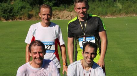 Schnellster war Paulo Marques (vorne links) vor Robert Schmid (hinten links), Christoph Simon (hinten rechts) und Peter Ammann (vorne links).