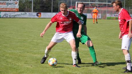 In Affing gewann der TSV Nördlingen II (in grün Simon Gruber) am vergangenen Sonntag mit 1:0.