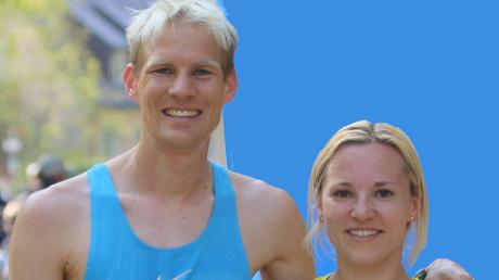 Glückliches Sieger- und Ehepaar: Michael Sassnink (ehedem Harlacher) und Hannah Sassnink (beide weiterhin LC Aichach). 	