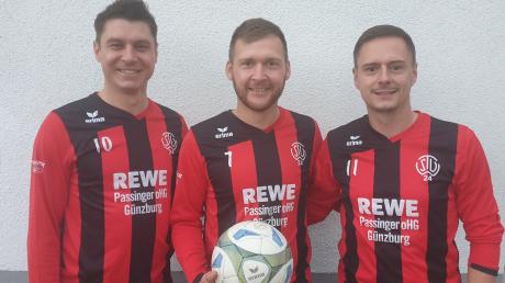 Treffsicheres Trio: Sascha Wagner, Kevin Effinger und Marcus Buhl (von links) vom TSV Wasserburg.  	