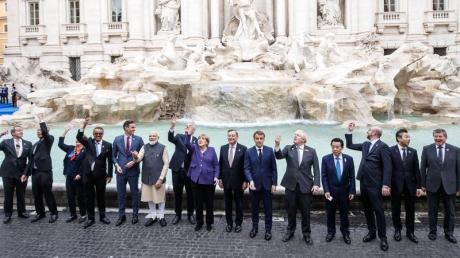 Die Staats- und Regierungschefs der G20-Staaten bei ihrem letzten Treffen 2021 in Rom.