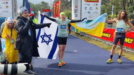 Walentina Werezka siegte bem Jerusalem-Marathon.