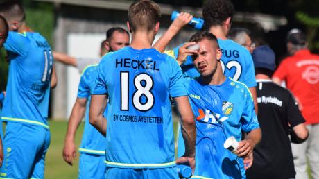 Maximilian Heckel und Pascal Mader feierten mit dem SV Cosmos Aystetten einen 3:1-Sieg gegen den TSV Gersthofen. 