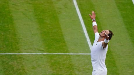 Hat sich gegen Taylor Fritz ins Halbfinale gekämpft: Rafael Nadal jubelt über seinen Sieg.