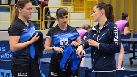 Diana Styhar, Ganna Farladanska und Vitalija Venckute vom TTC Langweid wollen die Farben der Tischtennis-Hochburg vom Lech beim Deutschland-Pokal in Berlin hoch halten.