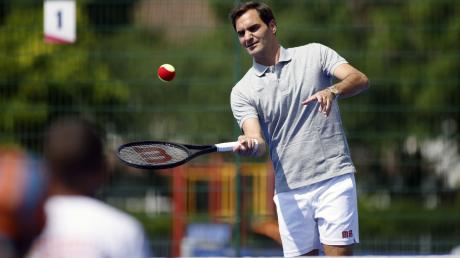 Roger Federer wird in Halle geehrt.