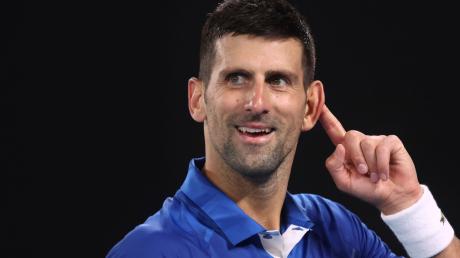 Verwandelte gegen den Argentinier Tomas Martin Etcheverry nach 2:28 Stunden seinen ersten Matchball: Novak Djokovic.