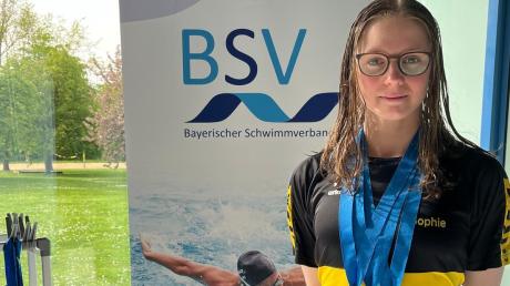 In Bayern ganz vorne. Sophie Wendler vom TSV Gersthofen wurde in Würzburg zweifache bayerische Meisterin über 50 und 100 Brust sowie Dritte über 200 Brust. Foto: TSV Gersthoifen