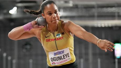 Landete mit einer Weite von 19,40 auf dem zweiten Platz: Kugelstoßerin Yemisi Ogunleye.