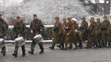 Die Reservisten aus dem Oberland nahmen auch heuer am Gedenkmarsch in Ungarn teil. 
