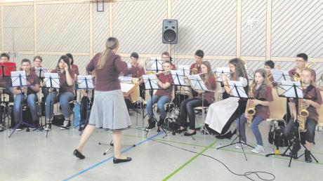 In der Mehrzweckhalle in Zusamaltheim fand ein Konzert der Musikkapelle Zusamaltheim für die Grundschüler statt. 