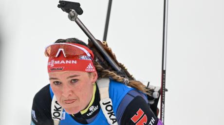 Biathletin Denise Herrmann-Wick freut sich auf die nächsten Weltcuprennen.