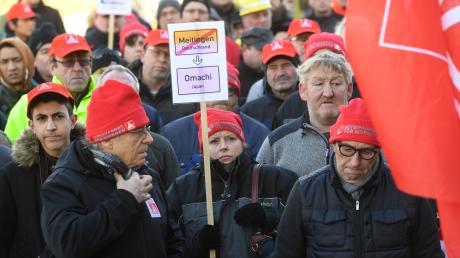 Gegen die Schließung des Produktionsstandorts  von Showa Denko in Meitingen gingen Beschäftigte bereits auf die Straße. 