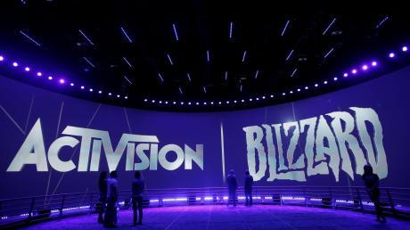 Der Stand von Activision Blizzard auf einer Messe in Los Angeles.