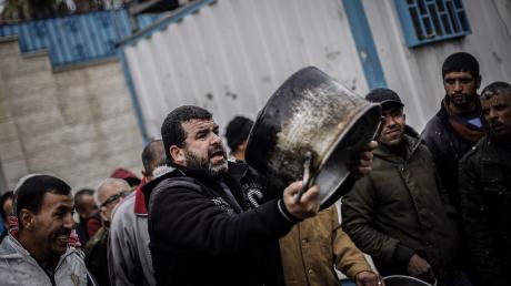 Leere Töpfe: Palästinenser protestieren gegen einen Stopp der finanziellen Hilfe für das Palästinenserhilfswerk der Vereinten Nationen (2018).